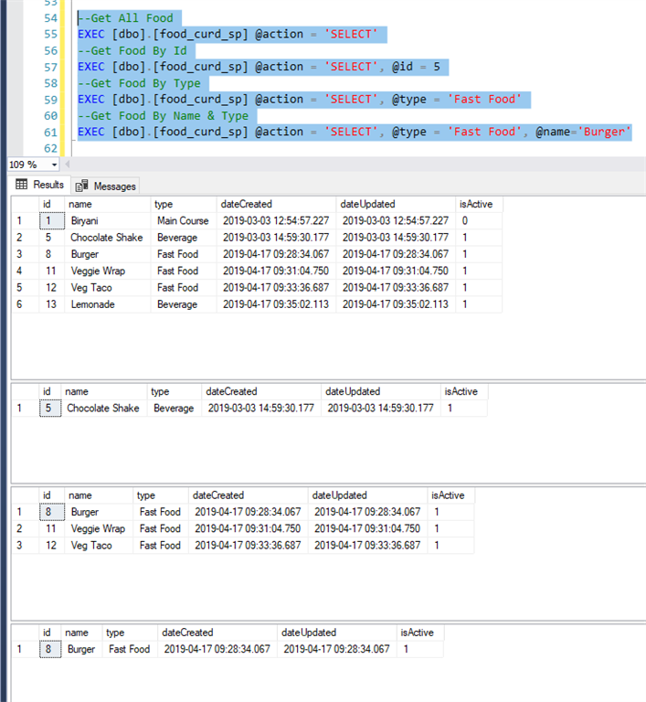 Best Stored Procedure For CURD Operations